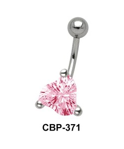 Striking Pink Stone Belly Piercing CBP-371