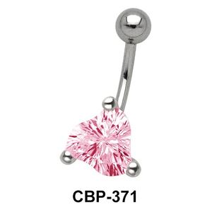 Striking Pink Stone Belly Piercing CBP-371