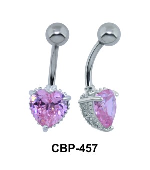 Heart CZ Belly Piercing CBP-457