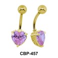 Heart CZ Belly Piercing CBP-457