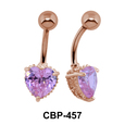 Heart CZ Belly Piercing CBP-457