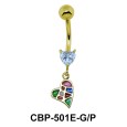 Hearts Dangling Belly Piercing CBP-501E