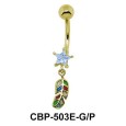 Leaf Dangling Belly Piercing CBP-503E