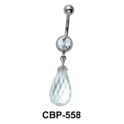 Dual Stone Dangler Belly Piercing CBP-558