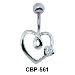 Cute Heart Shaped Belly Piercing CBP-561