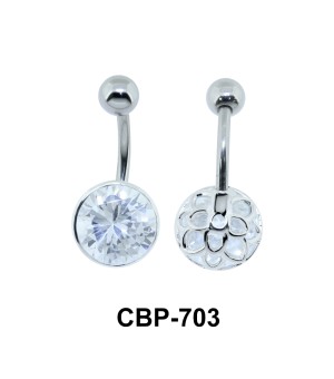 Stone Set Belly Piercing Trendy Line CBP-703