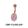 Oval Stone Assorted Belly Piercing CBP-712