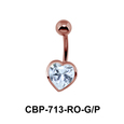 Heart Stone Assorted Belly Piercing CBP-713