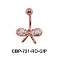 Bow with Stones Assorted Belly Piercing CBP-721