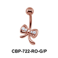 Red Stone Bow Assorted Belly Piercing CBP-722