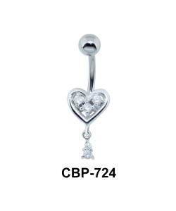 Pink Stone Heart Assorted Belly Piercing CBP-724