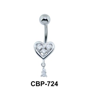 Pink Stone Heart Assorted Belly Piercing CBP-724