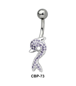 Dolphin CZ Belly Piercing CBP-73