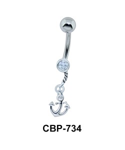 Belly Piercing with Anchor Pendant CBP-734 