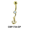 Belly Piercing with Anchor Pendant CBP-734 