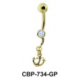 Belly Piercing with Anchor Pendant CBP-734 