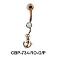 Belly Piercing with Anchor Pendant CBP-734 