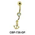 Belly Piercing with Anchor Pendant CBP-736