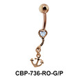 Belly Piercing with Anchor Pendant CBP-736