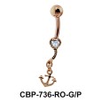 Belly Piercing with Anchor Pendant CBP-736