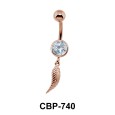 Feather Dangling Belly Piercing CBP-740