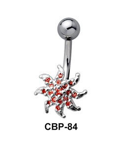 Stone Set Floral Belly Piercing CBP-84