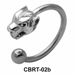 Big Tiger Belly Piercing Circular Barbell CBRT-02b