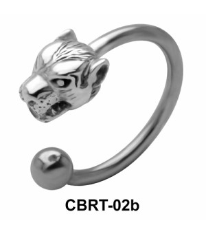 Big Tiger Belly Piercing Circular Barbell CBRT-02b