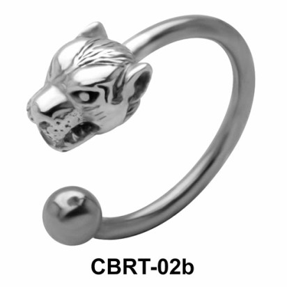 Big Tiger Belly Piercing Circular Barbell CBRT-02b