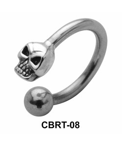 Skull Belly Piercing Circular Barbell CBRT-08