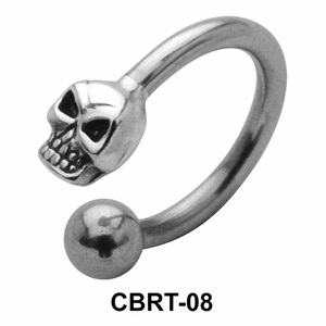 Skull Belly Piercing Circular Barbell CBRT-08