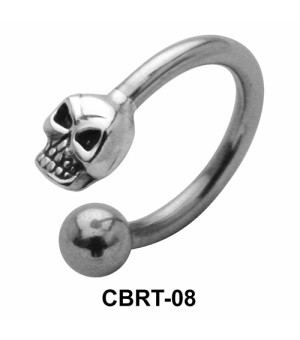 Skull Belly Piercing Circular Barbell CBRT-08