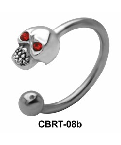 Skull Belly Piercing Circular Barbell CBRT-08b