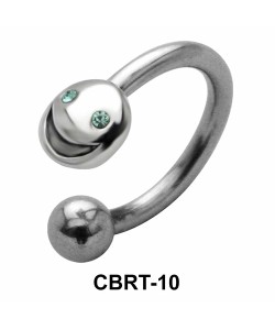 Smiley Belly Piercing Circular Barbell CBRT-10