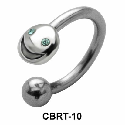 Smiley Belly Piercing Circular Barbell CBRT-10