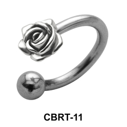 Rose Belly Piercing Circular Barbell CBRT-11