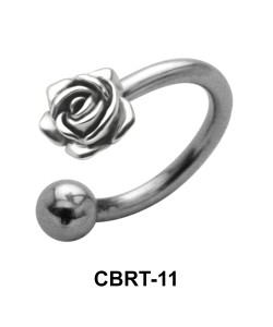 Rose Belly Piercing Circular Barbell CBRT-11