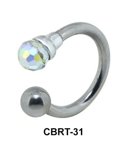 Rainbow Colored Belly Piercing Circular Barbell CBRT-31