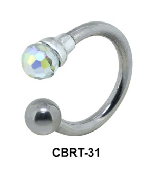 Rainbow Colored Belly Piercing Circular Barbell CBRT-31