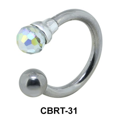 Rainbow Colored Belly Piercing Circular Barbell CBRT-31