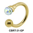 Rainbow Colored Belly Piercing Circular Barbell CBRT-31
