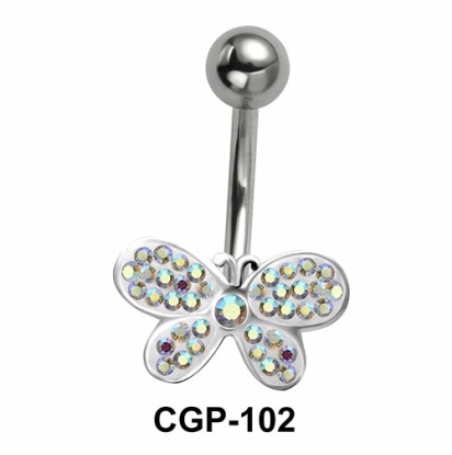 Stone Set Butterfly Rainbow Line CGP-102