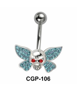 Stone Set Skull n Wings Rainbow Line CGP-106