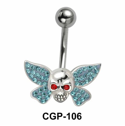 Stone Set Skull n Wings Rainbow Line CGP-106