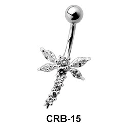 Dragonfly Shaped Belly Piercing CRB-15