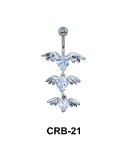 Winged Series of Hearts Shaped Belly Piercing CRB-21