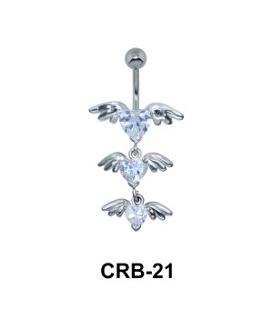 Winged Series of Hearts Shaped Belly Piercing CRB-21