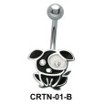 Stone Set Dog Belly Piercing CRTN-01