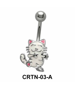 Kitty Shaped Belly Piercing CRTN-03