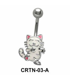 Kitty Shaped Belly Piercing CRTN-03